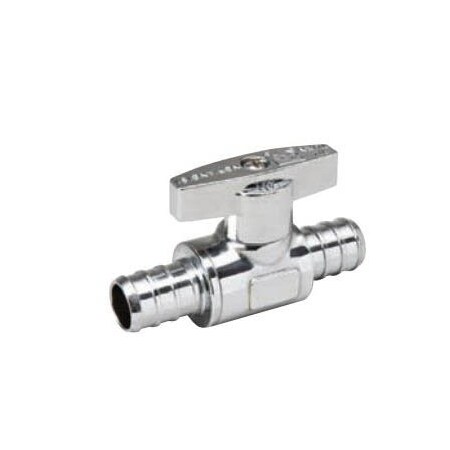 B & K ProLine Ball Valve, 1/2 in Connection, PEX, Quarter-Turn Actuator, Brass Body 191-622HC